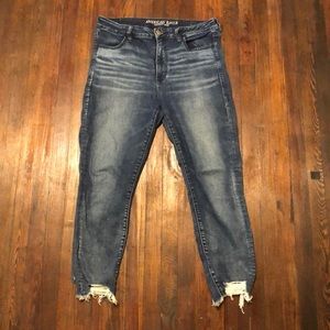 American Eagle Ripped Cropped Jeans